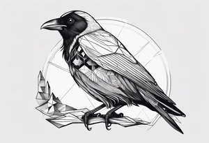 alpine chough skull tattoo idea