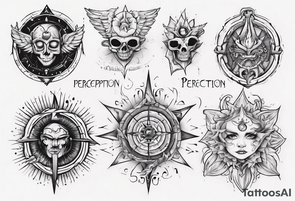 The word Perception in proper latin spelling and style tattoo idea