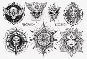The word Perception in proper latin spelling and style tattoo idea