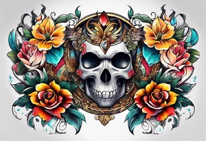 Sleeve with a lot of color tattoo idea