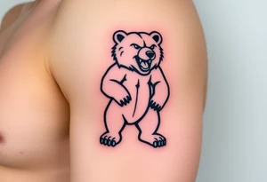 University of Northern Colorado bear mascot  standing on 2 feet tattoo idea