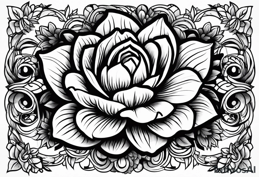 California native flowers tattoo idea