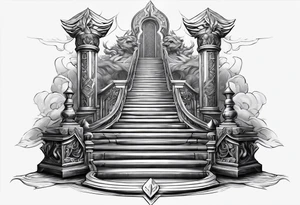 Valhalla sword stairs tattoo idea