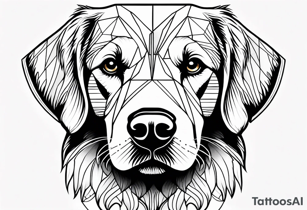 golden retriever tattoo idea