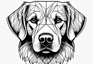 golden retriever tattoo idea