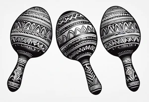 Two Cuban shaking maracas. tattoo idea