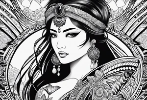 Tribal chest tattoo tattoo idea