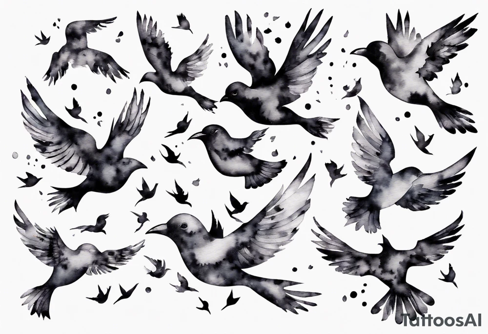 jigsaw puzzle piece with birds flying from it tattoo idea