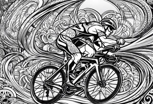 Triathlon IronMan cycling swim run tattoo idea