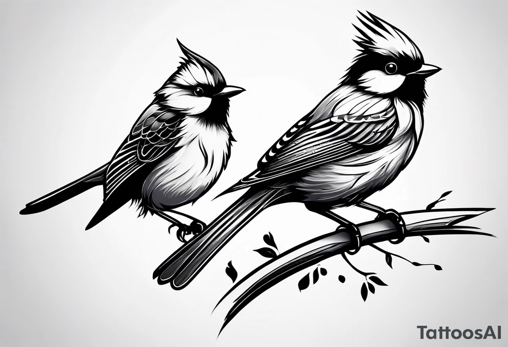 Cute bird tattoo idea