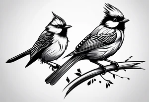 Cute bird tattoo idea