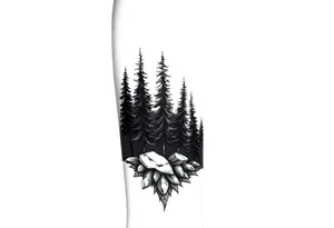 Coniferous forest silhouette around the forearm a tattoo tattoo idea