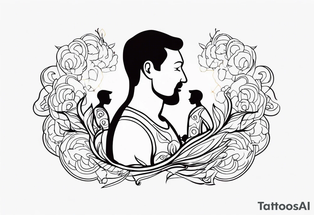 Lung and father tattoo idea