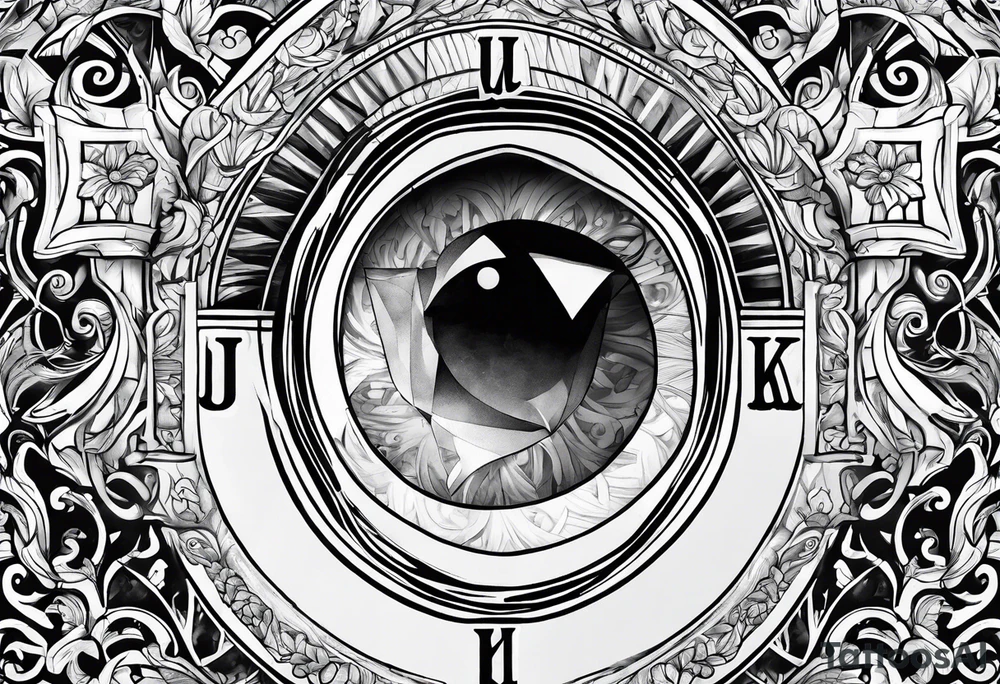 Initials of AJ, PJ, SJ, WJ, DK tattoo idea