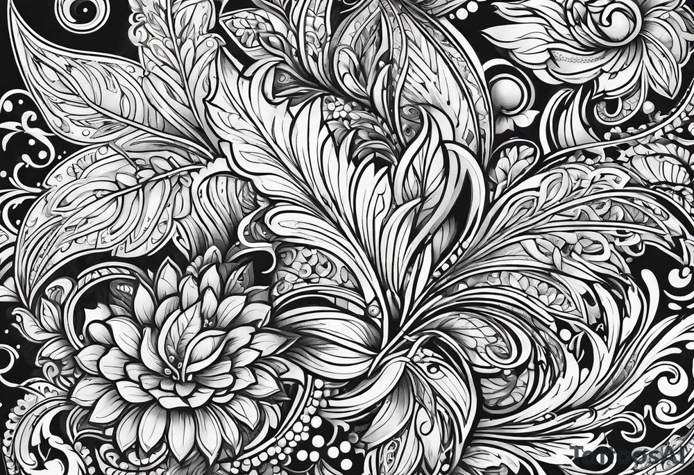 Paisley patter tattoo idea