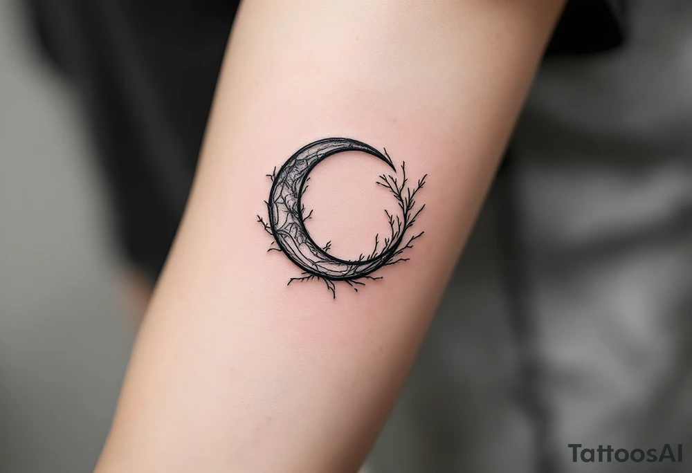 astrology moonsign aquarius in rough / mysterious aesthetic astrology inspired tattoo idea