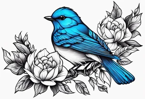 Blue bird tattoo idea