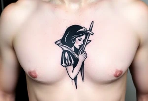 Snow white kiss or death with grim reaper tattoo idea