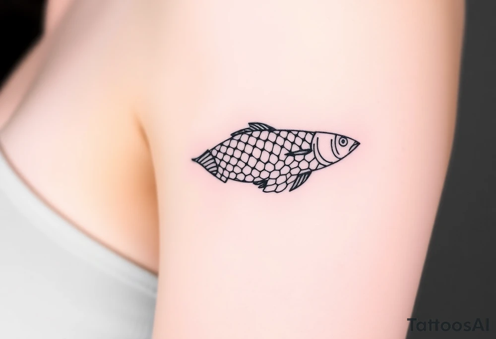 Thick sexy negative fishnets tattoo idea
