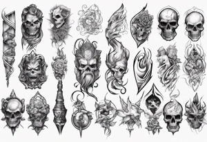 leg sleeve but unique tattoo idea