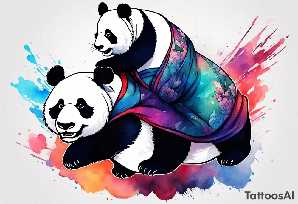 Don Draper riding a panda tattoo idea
