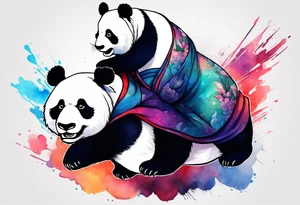 Don Draper riding a panda tattoo idea
