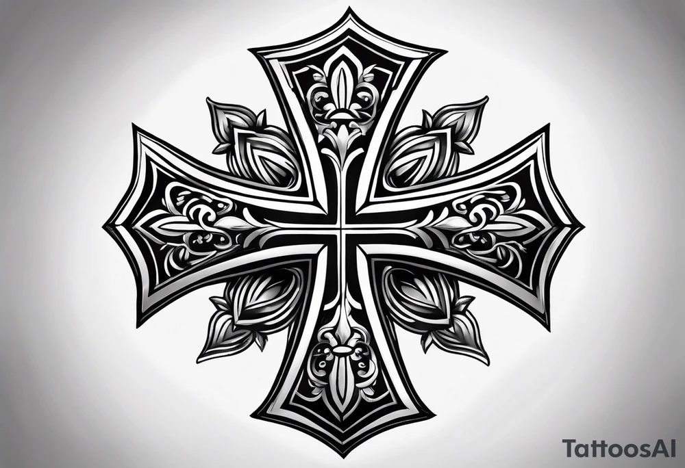 Maltese cross tattoo idea