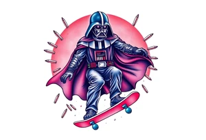 MEMORY TATTOO
Darth Vader skateboarding outdoors, bullets, heaven, star wars>blue and red 
"Darth Carter"
12/29/88-01/06/24 tattoo idea