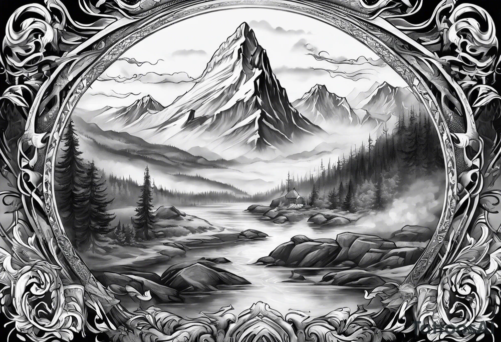 Valhalla  mist fog tattoo idea