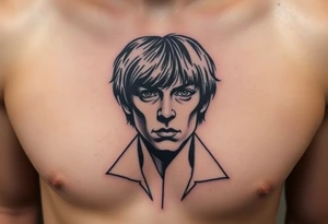 A clockwork orange movie related tattoo with alex face tattoo idea