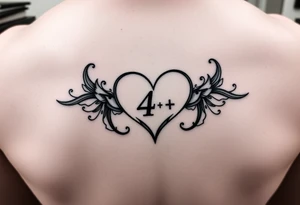 Simple  small 2 forwards an two backwards to make a heart then add the 4 somewhere with a r +J tattoo idea