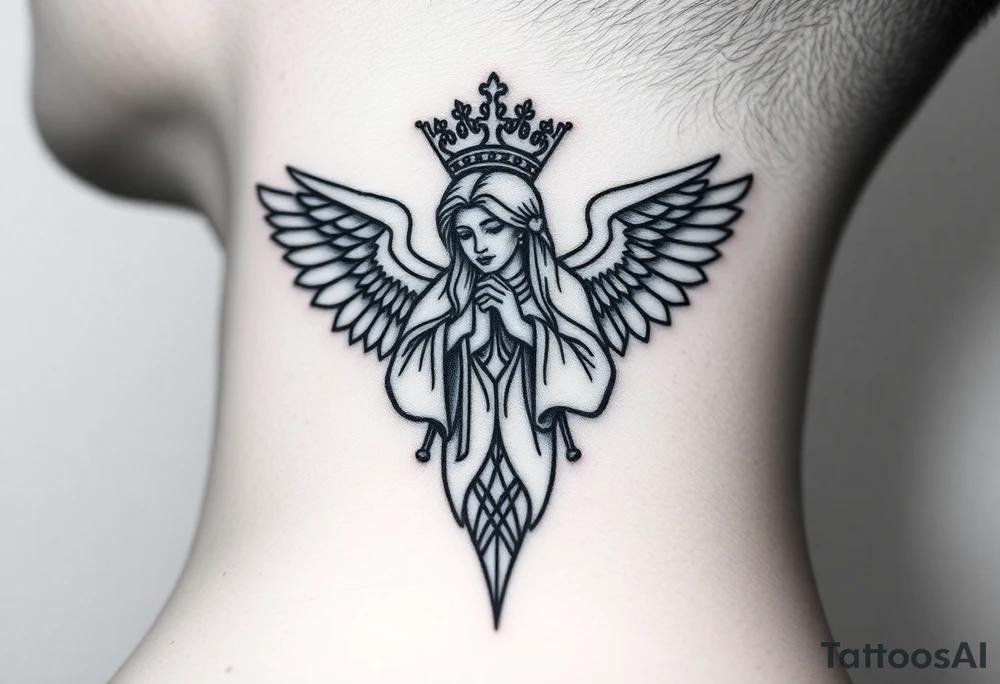 Russian orthodox angel tattoo idea