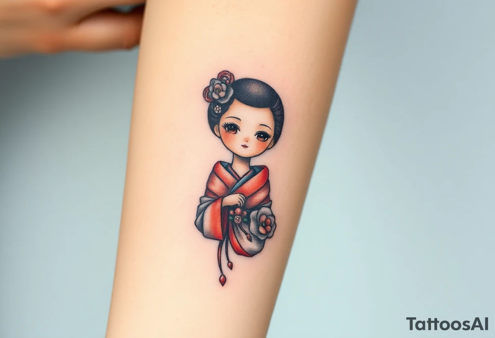 Kokeshi doll tattoo idea
