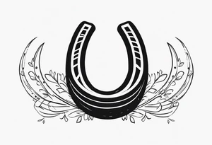 Horseshoe and tire track tattoo idea