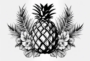 Half pineapple half hand grenade tattoo idea