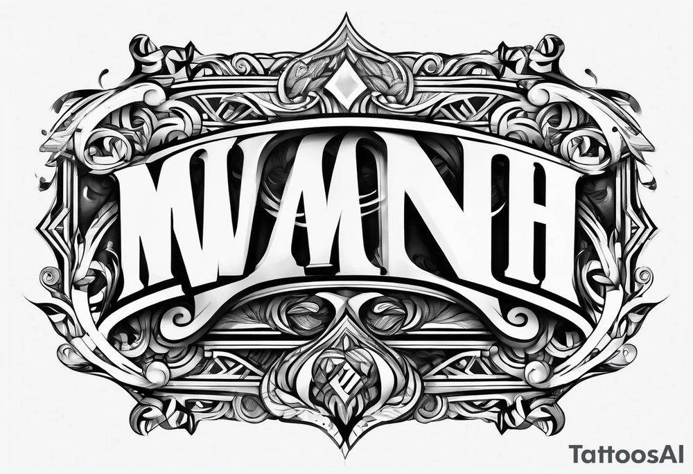 Overlapping Letters - ACCGH; simple tattoo idea
