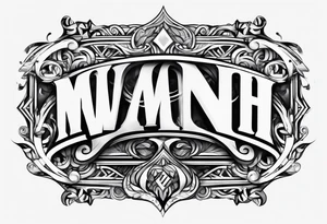Overlapping Letters - ACCGH; simple tattoo idea