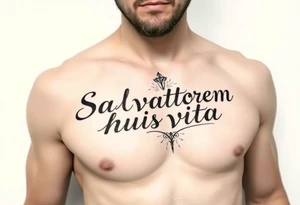 Salvatorem huis vitae script tattoo idea