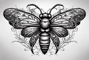 Large scorpions and butterflies tattoo idea