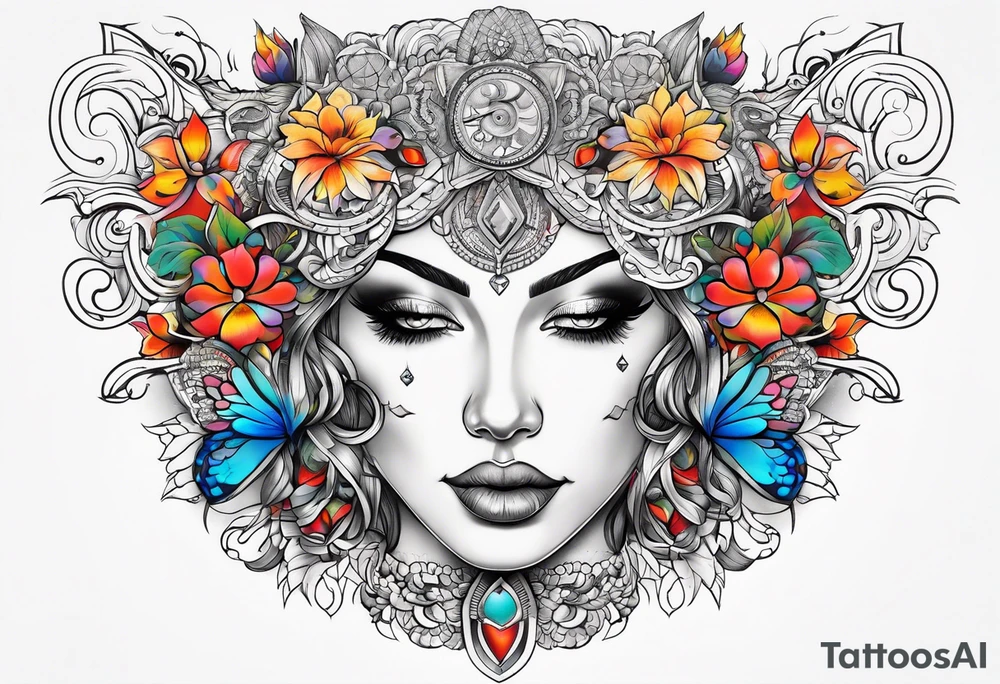 Woman tattoo idea