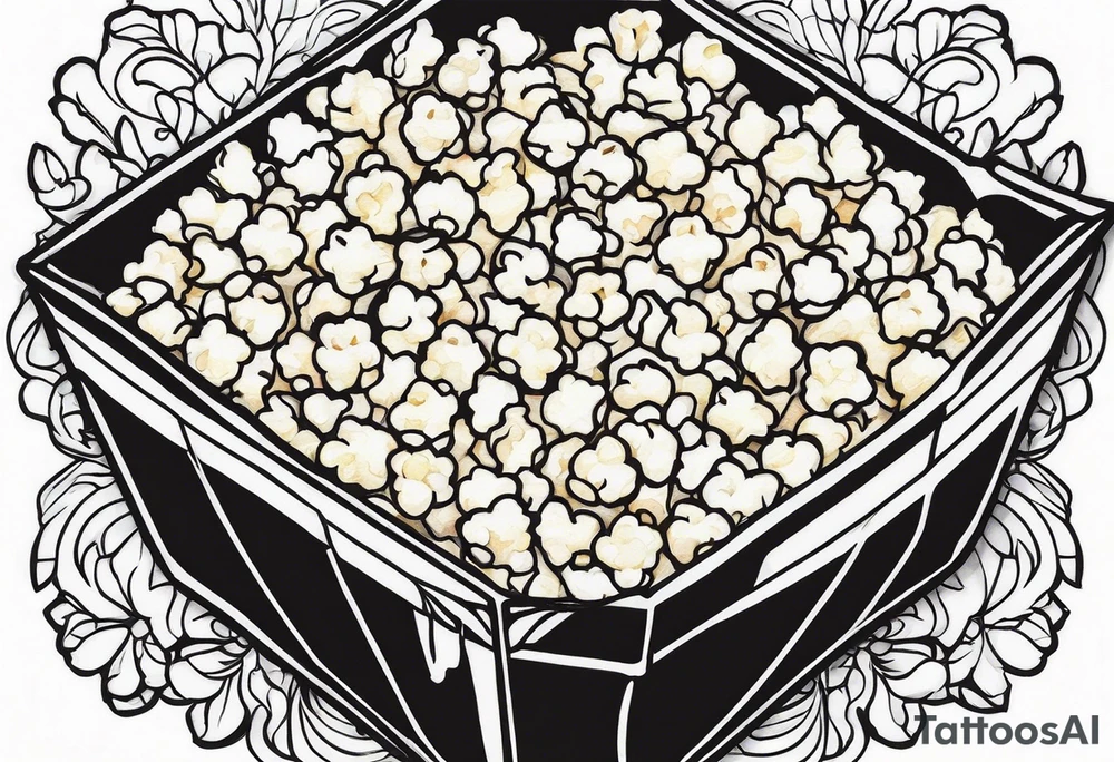 popcorn box tattoo idea