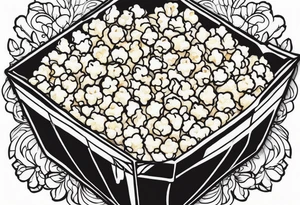 popcorn box tattoo idea