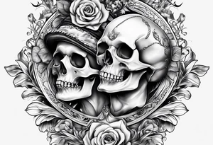 Momento mori inspired Italian ratio tattoo idea