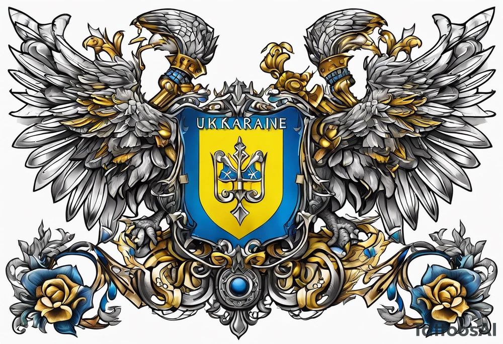 coat of arms of Ukraine tattoo idea