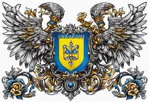 coat of arms of Ukraine tattoo idea