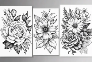 May and October flowers tattoo idea