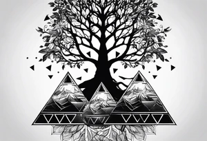 yggdrasil
3 line triangles behind tattoo idea