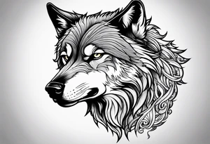 Mean wolf tattoo idea