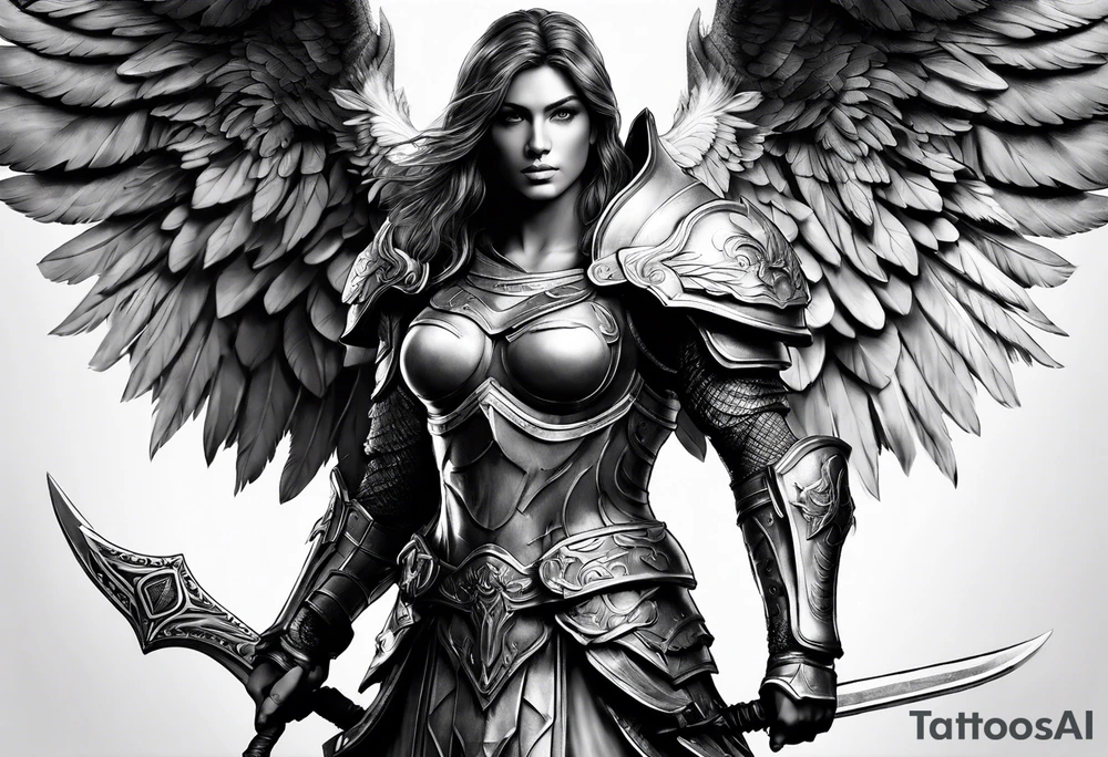 archangel warrior tattoo idea