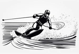 water skier tattoo idea